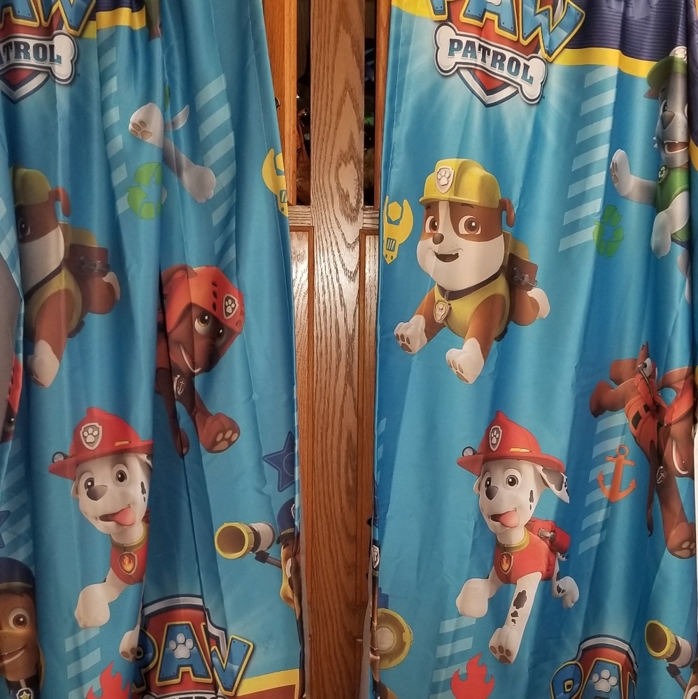 Paw patrol curtain panels